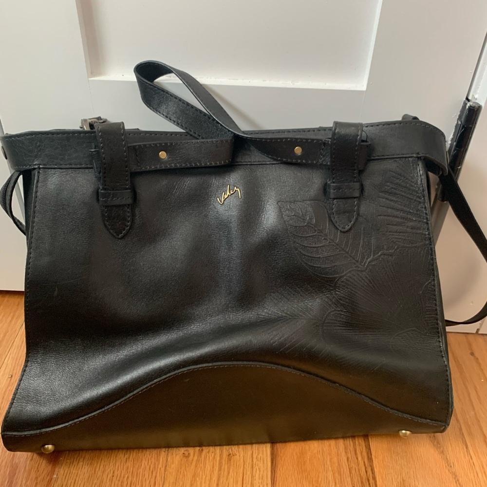Velez High Quality Black Leather Bag